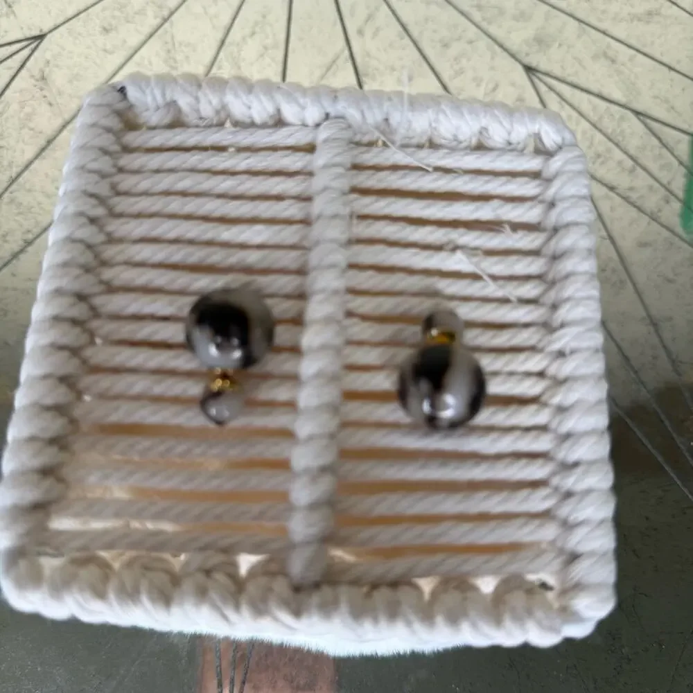 Chic Black Pearl Earrings with Gold Accents
